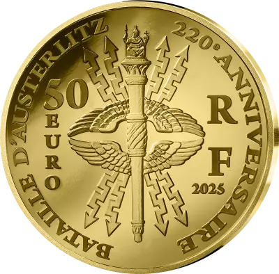 Pi�ce Francia 50 euros Oro Napol�on Ier, Empereur de France, Roi d\'Italie 2025
