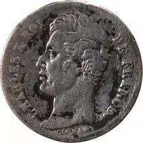 Pi&egrave;ce Frankreich 01-avr franc Silber Charles X 1829 D Lyon
