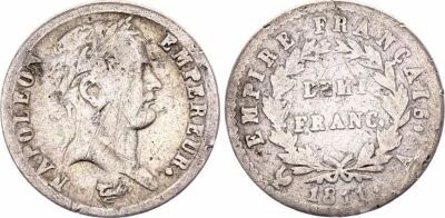Pi�ce Frankreich 0.5 franc Silber Napol�on Ier, Empereur de France, Roi d\'Italie 1811 A Paris