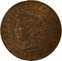 Pi&egrave;ce Frankreich 1 centime Bronze 1897 A Paris