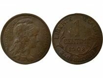 Pi&egrave;ce Frankreich 1 centime Bronze 1908 A Paris