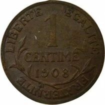 Pi&egrave;ce Frankreich 1 centime Bronze 1908 A Paris