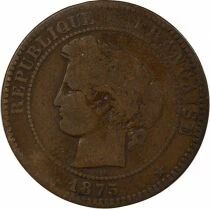 Pi&egrave;ce Frankreich 10 centimes Bronze 1875 A - Paris