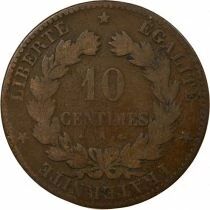 Pi&egrave;ce Frankreich 10 centimes Bronze 1875 A - Paris