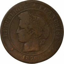 Pi&egrave;ce Frankreich 10 centimes Bronze 1876 K Bordeaux