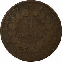 Pi&egrave;ce Frankreich 10 centimes Bronze 1876 K Bordeaux