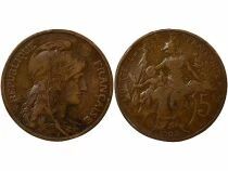 Pi&egrave;ce Frankreich 5 centimes Bronze 1903 A Paris