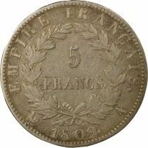 Pi&egrave;ce Frankreich 5 francs Silber   Napol&eacute;on Ier, Empereur de France, Roi d\'Italie 1809 A - Paris