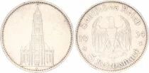 Pi&egrave;ce Germania 5 reichsmark Argento 1934 J Hambourg