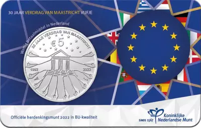 Pi�ce Holanda 5 euros Cobre-N�quel 2022