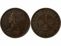 Pi&egrave;ce Hong Kong 1 cent Bronzo Victoria, Reine 1901 H Heaton