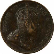 Pi&egrave;ce Hongkong 1 cent Bronze Edouard VII, Roi de Grande Bretagne, Empereur des Indes 1903 Londres