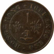Pi&egrave;ce Hongkong 1 cent Bronze Victoria, Reine 1901 H Heaton