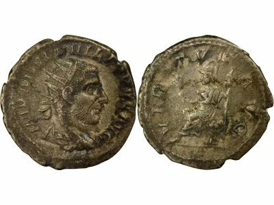 Pi�ce Imperio Romano 1 antoninien Cobre-Plata   Philippe Ier l\'Arabe 244 R Rome