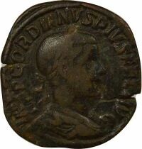 Pi&egrave;ce Imperio Romano 1 sesterce Cobre   Gordien III 241-243 R Rome