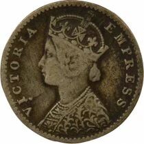 Pi&egrave;ce Indes Britanniques 2 annas Plata   Victoria, Reine 1901 Calcutta