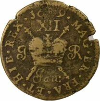 Pi&egrave;ce Irlanda 12 pence Ottone Roi Jacques II 1689