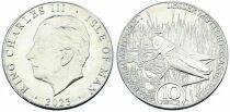 Pi&egrave;ce Isla de Man 10 pence Cobre-N&iacute;quel Prince Charles, Prince de Galles, H&eacute;ritier de la Couronne d&acute;Angleterre 2023