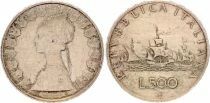 Pi&egrave;ce Italia 500 lire Argento 1958 R Rome