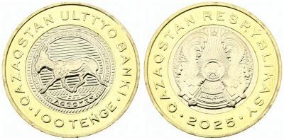 Pi�ce Kazakhstan 100 teng� Bi-metallic 2025