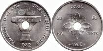 Pi&egrave;ce Laos 50 cents Aluminio 1952 A Paris