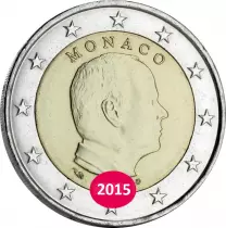 Pi&egrave;ce Monaco 2 euros Bimetal 2015