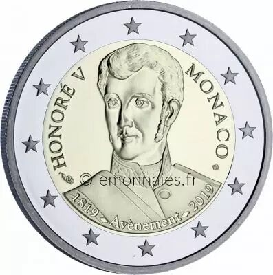 Pi�ce Monaco 2 euros Bimetal 2019