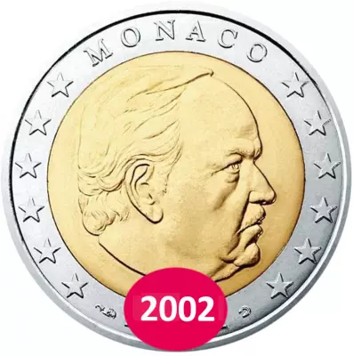 Pi�ce M�naco 2 euros bimet�lica 2002