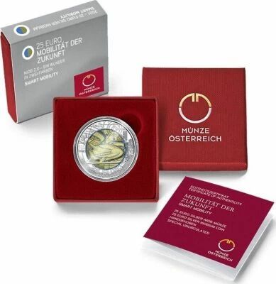 Pi�ce �sterreich 25 euro Trimetal 2021 A Vienne