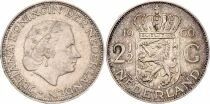Pi&egrave;ce Paesi Bassi 2.5 gulden Argento Juliana 1960 Utrecht