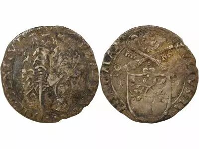 Pi�ce Papal States 1 Silver Pape Cl�ment XI 1503-1513 R Rome