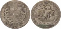 Pi&egrave;ce Portogallo 5 escudos Argento 1932 Lisbonne