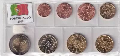 Pi�ce Portugal 1 centime � 2 euros Series 8 Euro coins  2008
