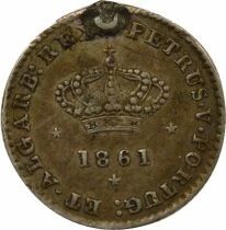 Pi&egrave;ce Portugal 50 reis Silber   Pedro V de Portugal 1861 Lisbonne