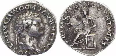 Pi�ce Roman Empire 1 denier Silver Domitien 79