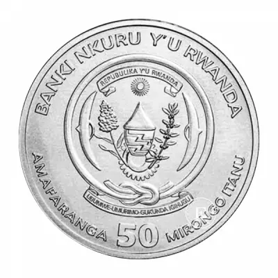 Pi�ce Rwanda 50 Silver 2025