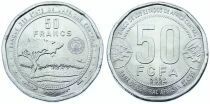 Pi&egrave;ce Staaten Zentralen Afrikas 50 francs Aluminium 2024