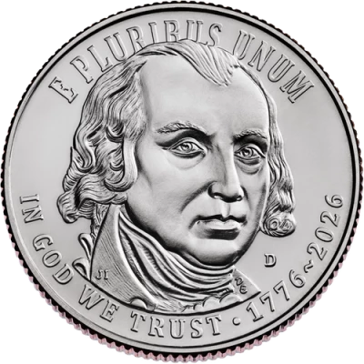 Pi�ce USA 0.25 Kupfer-Nickel James Madison 2026 D Denver
