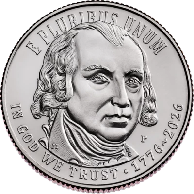 Pi�ce USA 0.25 Kupfer-Nickel James Madison 2026 Philadelphie
