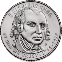 Pi&egrave;ce USA 0.25 Rame-Nickel James Madison 2026 Philadelphie