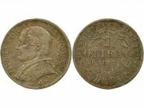 Pius IX - 1 Silver Lira - 1867 Year XXII R Rome