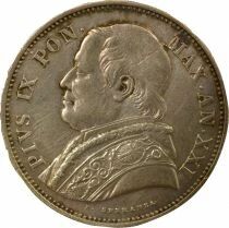 Pius IX - 2 1/2 Silver Lire - 1867 R Rome Year XXI