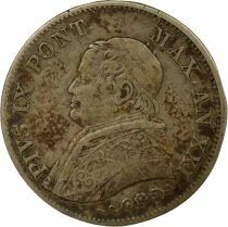 Pius IX - Silver Lira - 1866 R Rome Year XXI