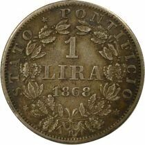Pius IX - Silver Lira - 1868 R Rome Year XXII