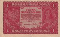 Poland 1 Marek - Woman - Eagle - 1919 - P.23