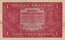 Poland 1 Marek - Woman - Eagle - 1919 - Serial AX - P.23