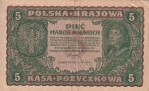 Poland 5 Marek - T. Kosciuszko - Eagle - 1919 - P.24