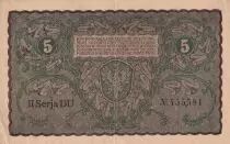 Poland 5 Marek - T. Kosciuszko - Eagle - 1919 - P.24