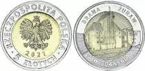 Poland 5 Zlotych 2021 - Poland - The Crane Gate - Gdansk - AU