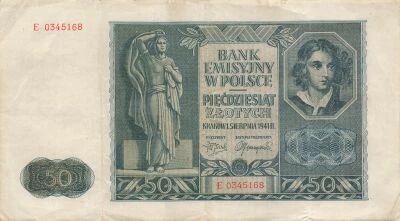 Poland 50 Zlotych - Emilia Plater - 01-08-1941 - P.102